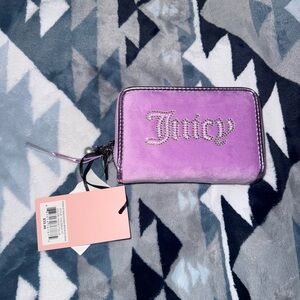 Juicy Couture Lavender Wallet with Rhinestone Logo